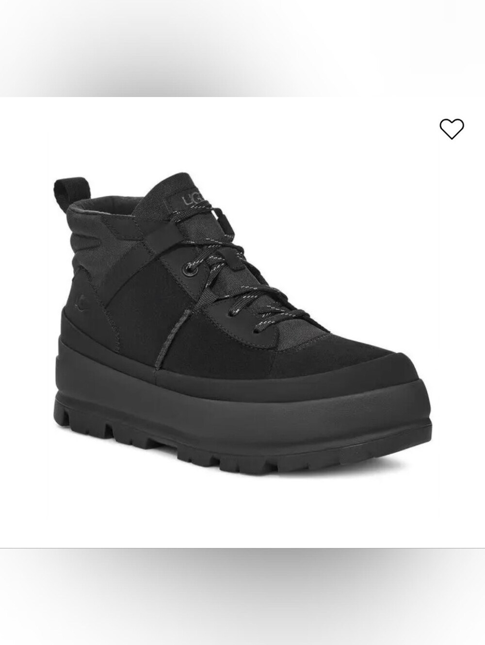 THE UGG LUG CHUKKA MEN'S BOOTS BLACK SIZE 14 M